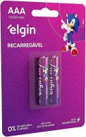 PILHA ELGIN RECAR. AAA C/2 1000MAH BP01