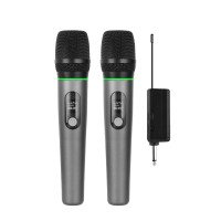 KIT 2 MICROFONE SEM FIO D-MB-66 RECARREG