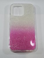 CAPA PARA APPLE IPHONE 14 PRO MAX GLITTER ROSA E BRANCO