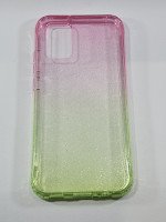 CAPA PARA SAMSUNG A02S SILICONE GLITTER ROSA E VERDE