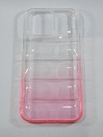 CAPA PARA APPLE IPHONE 14 PRO MAX SILICONE TRANSPARENTE COM ROSA
