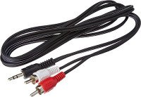Cabo P2 macho p/ 2 RCA Preto F Y Series