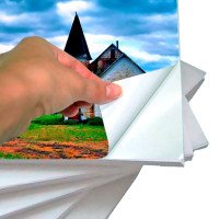 PAPEL FOTOGRAFICO INKJET A4 GLOSSY ADESIVO 130G PREMIUM UNIDADE 302010060 - MASTERPRINT
