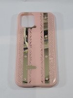 CAPA PARA APPLE IPHONE 11 PRO ACRILICO ROSA COM BRILHO