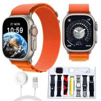 RELOGIO INTELIGENTE SMART WATCH ULTRA PMCELL SE9 C/ 7 PULSEIRAS