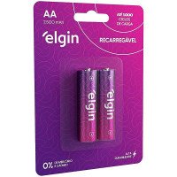 PILHA RECARREGAVEL PEQUENA AA 2500MAH 1.2V BL C/02 - ELGIN
