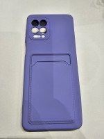 CAPA PARA MOTOROLA MOTO G100 ROXO SILICONE VELUDO COM PORTA CARTÃO