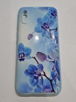 CAPA PARA REDMI 9I ACRILICO ESTAMPADA FLORIDO AZUL