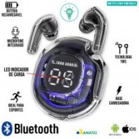 FONE BLUETOOTH ST-159 STARMEGA - PRETO/BRANCO