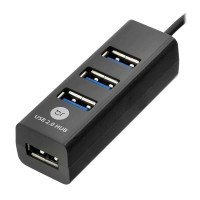 MINI HUB USB BRIGHT 4 PORTAS PRETO
