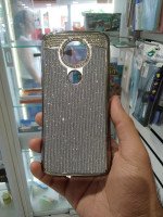 CAPA PARA MOTO G7 POWER COM GLITTER PRATA