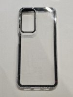 CAPA PARA SAMSUNG GALAXY A05S / A05 SILICONE CASE TRANSPARENTE COM BORDA PRETA ULTRA GROSSA