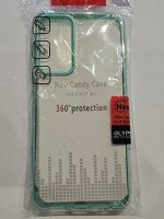 CAPA PARA SAMSUNG GALAXY A05 SILICONE TRANSPARENTE BORDA VERDE GROSSA