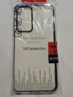 CAPA PARA SAMSUNG GALAXY A05 SILICONE TRANSPARENTE C BORDA AZUL GROSSA