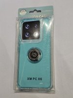 CAPA PARA POCO X6 SILICONE TRANSPARENTE COM BORDA GROSSA E ANEL
