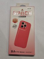 CAPA PARA SAMSUNG GALAXY A26 SILICONE CASE TRANSPARENTE VERMELHA SPACE COLLECTION