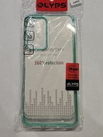 CAPA PARA SAMSUNG GALAXY A05 / A05S SILICONE CASE TRANSPARENTE COM BORDA VERDE ULTRA GROSSA