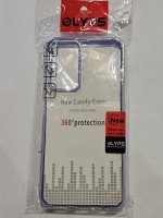 CAPA PARA SAMSUNG GALAXY A05 / A05S SILICONE CASE TRANSPARENTE COM BORDA ROXA ULTRA GROSSA