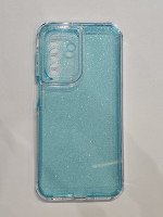 CAPA PARA SAMSUNG A17 SILICONE COM GLITTER GROSSA AZUL