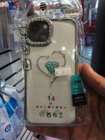 CAPA PARA APPLE IPHONE 14 TRANSPARENTE COM BRILHO