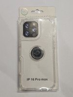 CAPA PARA APPLE IPHONE 16 PRO MAX SILICONE CASE TRANSPARENTE COM ANEL