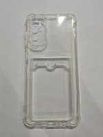 CAPA PARA MOTOROLA MOTO G52 TRANSPARENTE SILICONE C PORTA CARTAO