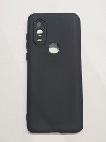 CAPA PARA MOTOROLA MOTO ONE VISION PRETA SILICONE CASE VELUDO
