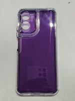 CAPA PARA MOTOROLA MOTO G06 SPACE SILICONE COLORIDA TRANSPARENTE GROSSA